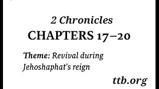 2 Chronicles Chapter 17-20 (Bible Study)