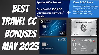 Best Travel Credit Card Bonuses | May 2023