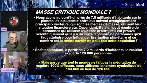 Masse Critique des 144000 (extrait du direct du 14 12 2020)