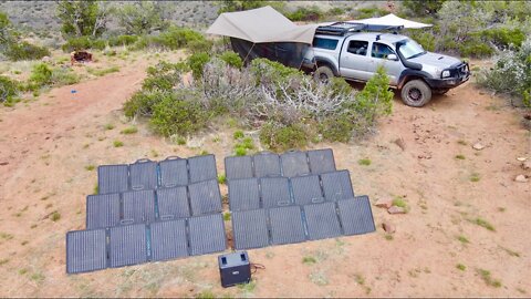 Live From Inside The Topper! Cooking Dinner, Sierra, & BigBlue Tech Cellpowa2500 Solar Power Station