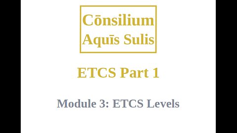 ETCS Part 1 Module 3 (English)