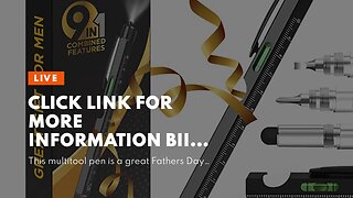 Click link for more information BIIB Dad Gifts for Men, 9 in 1 Multitool Pen Fathers Day Gift f...