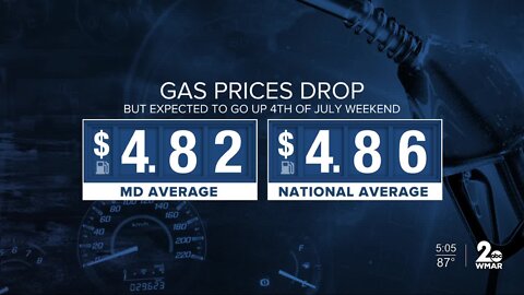 Gas prices slightly down in Maryland