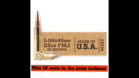 1000 rounds Winchester Ammunition 5.56x45mm MINI #1 for 10 seats in the main webinar