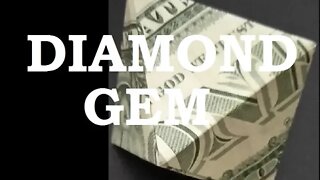 Money Origami Easy Diamond Gem Octahedron Dollar Origami Design © #DrPhu