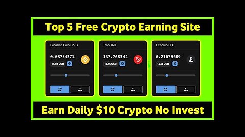 Best Crypto Earning Website For Free Earn Passive Income.