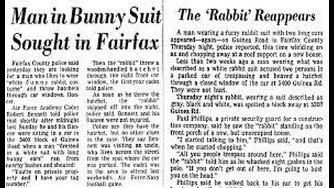 The Mystery of the Virginia Bunnyman.