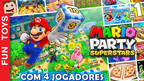 Mario Party Super Stars #1 - COM 4 JOGADORES! Muita confusão e viradas ÉPICAS em um gameplay IRADO!