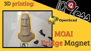 3D Printing: Openscad MOAI Fridge Magnet