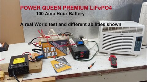 POWER QUEEN premium Lithium LiFePO4 100 Amp Hour batteries real world use test, great results