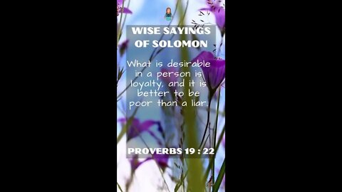 Proverbs 19:22 | NRSV Bible - Wise Sayings of Solomon