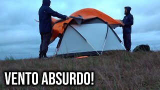 Acampamos em um mirante CONGELANTE!