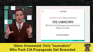 Glenn Greenwald: Only "Journalists" Who Push CIA Propaganda Get Rewarded