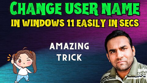 How to change user name in windows 11