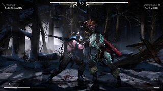Mortal Kombat X: Kotal Khan (War God) vs Sub Zero (Unbreakable) - 1440p No Commentary