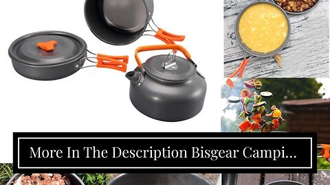 More In The Description Bisgear Camping Cookware 188 Plates Outdoor Stove Kettle Pot Pan Mess...