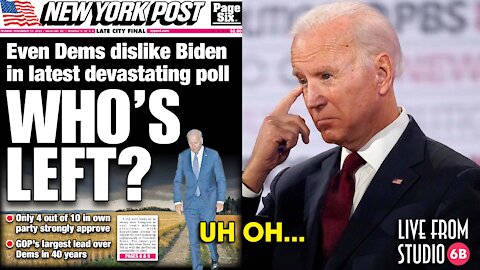 UH OH! Biden's Approval Ratings Tank with Dems Too!