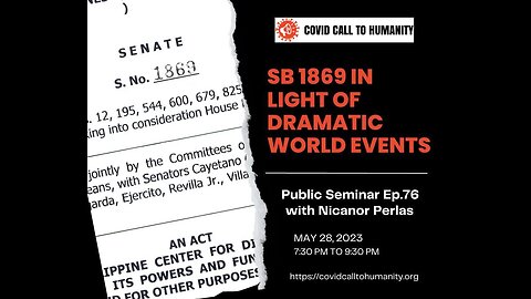 Public Seminar Episode 76: SB 1869 in Light of Dramatic World Events