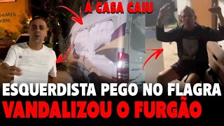 Pego no flagra! Esquerdista ataca carro de Deputado e se complica! FOI PEGO