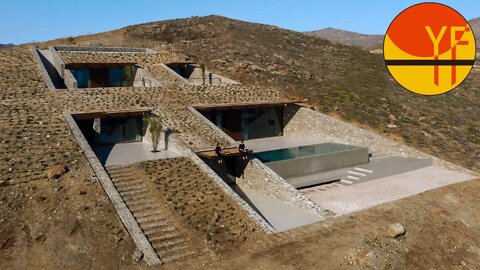 Tour In Ncaved House By MOLD Architects In AGIOS SOSTIS, GREECE