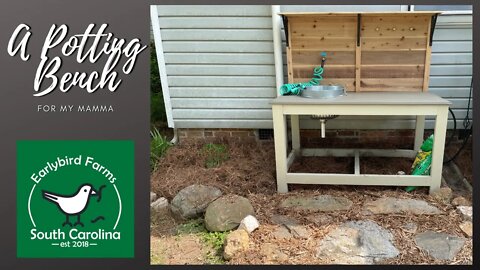 Installation of The Potting Bench I Built For My Mom's Mother’s Day Gift