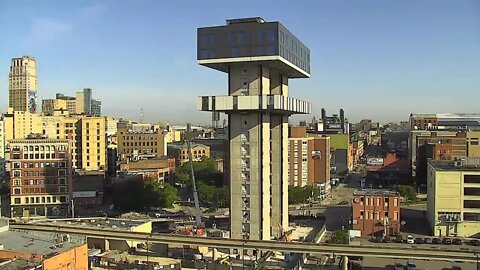 Exchange tower in Detroit is being built from the top down | Courtesy: LIFTbuild