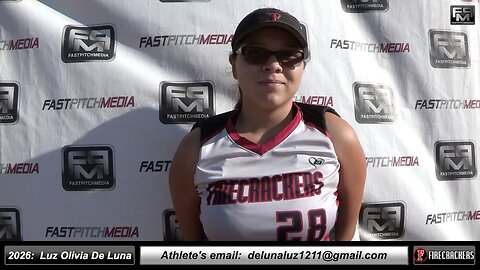 2026 Luz Olivia De Luna 4.0 GPA - Catcher & Shortstop Softball Recruiting Skills Video- Firecrackers