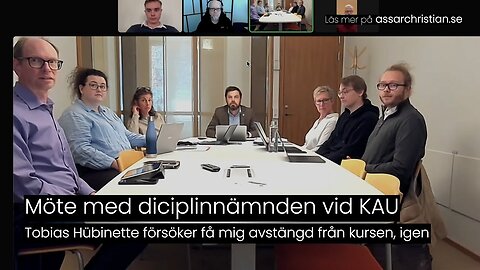 Möte med disciplinnämnden vid Karlstads universitet angående Tobias Hübinette
