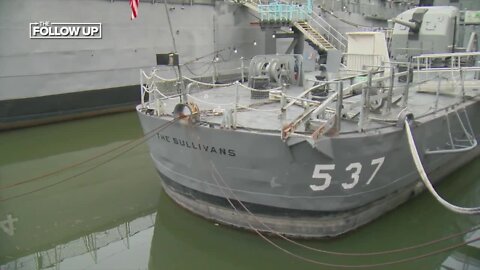 Architect and crew in Buffalo working on a plan for USS The Sullivans