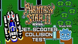 Phantasy Star II Revival Jet Scooter Collision Test - Check Out This Recreation in GODOT!