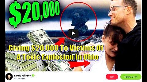 Giving $20,000 To Victims Of A Toxic Explosion In Ohio