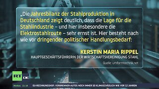 Energiekosten: Stahlproduktion so niedrig wie seit der Finanzkrise 2009 nicht mehr