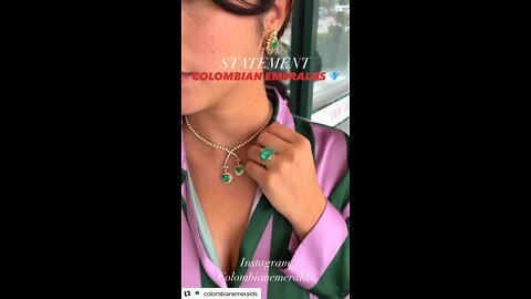 Heirloom top investment celebrity quality bespoke Colombian emerald and diamond fine heart jewelry