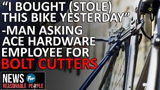 Seattle Ace Hardware Store REFUSES to give man bolt cutters to cut chain off stolen bike