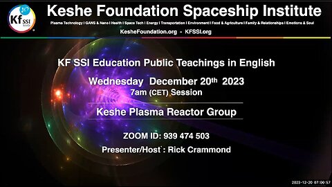 Keshe Plasma Reactor Group 2023-12-20-T1