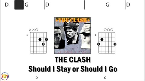 THE CLASH Should I Stay or Should I Go - Guitar Chords & Lyrics HD