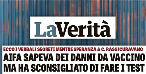 ITALIA, VACCINI: AstraZeneca 2021-2024, complotto "Sicuro ed Efficace", Canepa Aifa Toti Speranza