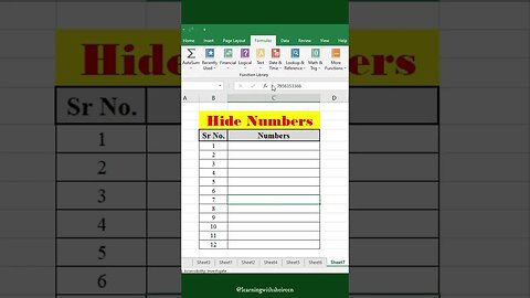 Hide Numeric Values in Excel #exceltips #microsoftexcel #excelsolutions #dataanalysis #excel