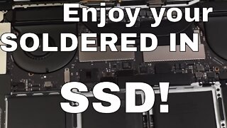 2016-11-25 Let's look at the 15" Touchbar Macbook Pro: 1st "pro" machine w/ SOLDERED IN SSD!!!