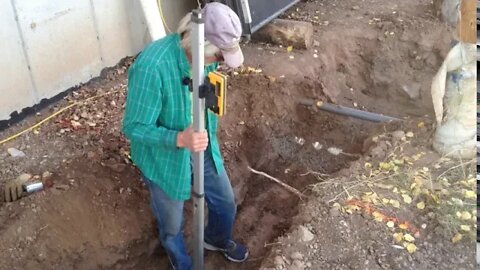 Cabin Build #10 Yanmar YB451 Digging a Trench to Septic Tank