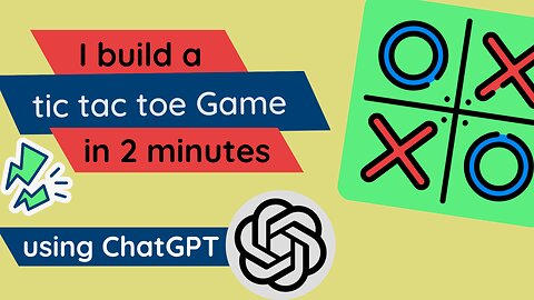 Build a Tic Tac Toe Game in 2 Minutes using ChatGPT | chat gpt tutorials