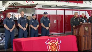 BFD firefighters honored for bravery rescuing drowning man while off-duty