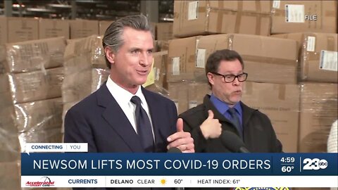 Governor Gavin Newsom lifts some COVID executive orders as Kern County's risk level remains high