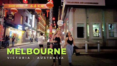Melbourne City Friday Night Walk || VICTORIA - AUSTRALIA