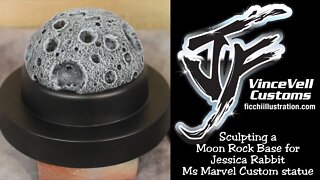 Sculpting a Moon Rock Base for Jessica Rabbit Ms Marvel Custom statue