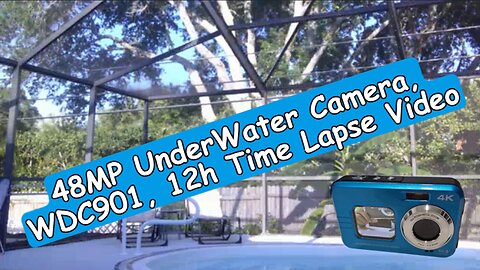 12h Time-Lapse With Underwater Camera WDC901, 4K Video 48MP Foto, Waterproof, Dual Screen