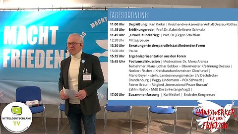 Zusammenfassung Handwerker-Friedens-Kongress am 02.04.23 in Dessau-Roßlau