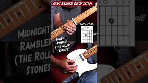 Midnight Rambler by the stones has a great guitar intro for beginners #shorts