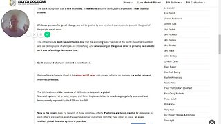 BoE - Carney hinting at Reset and end of Dollar/US hedgemony