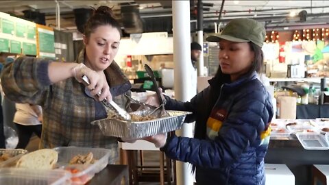 Local chef and volunteers work tirelessly overnight to prepare 7,500 Thanksgiving meals for those in need